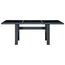 Qnotici Tavolo da Giardino con Struttura in Acciaio, Tavolo da Giardino in Legno massello di Acacia da Esterno Pratico Tavolo da Giardino 200 x 100 x 74 cm-Grigio Scuro e Nero