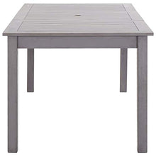 Qnotici Tavolo da Giardino in Legno massello di Acacia, Pratico Tavolo per Il Tempo Libero all'aperto per Famiglie Tavolo da Festa in Cortile 200 x 90 x 74 cm  Grigio