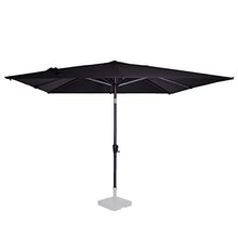 VONROC Ombrellone Rosolina 280x280cm. Parasole inclinabile. Tessuto UPF 50+. Antracite/Nero
