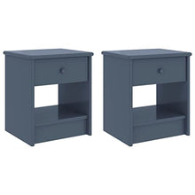 vidaXL Comodini 2 pz Grigio Chiaro 35x30x40 cm in Pino Massello