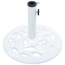 vidaXL Base per Ombrellone Stabile Resistente Regolabile Decorativo con Volute Floreali Peso Supporto Parasole Nero e Bronzo 9 kg 40 cm in Ghisa