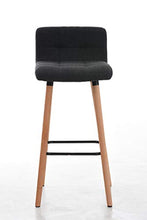 CLP Sgabello Bar Lincoln In Stoffa Trapuntata E Telaio In Legno Di Faggio I Sgabello Alto Da Cucina Seduta 75 CM, Colore:grigio scuro