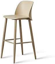 Sgabello Sedia Poggiapiedi Nordic Creativa Bar Stool casa Fashion Bar Sedia della Cucina Sedia di Ricezione Chaise Longue Chaise PP Materiale plastico Bar Stool QAF1009 (Color : Khaki)