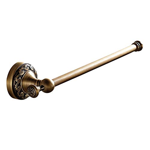 Porta asciugamani Scaffale Base intagliata a parete Portasciugamani Supporto Bronzo antico Spazzolato Singolo portasciugamani Appendiabiti Bagno Hotel Cucina Asciugamano Asta Ripiano per bagno, lavell