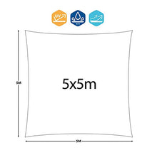 EGLEMTEK Tenda Parasole Quadrata a Vela Telo da Sole da Esterno - Protezione dai Raggi UV - Tessuto in Polietilene Resistente - Colore Amaranto (5x5 m)