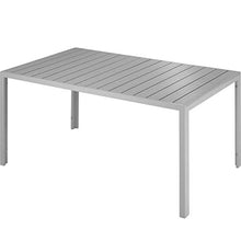 TecTake 800716 Tavolo da Giardino, Rettangolare, Inossidabile Telaio in Alluminio, Balcone Terrazza,150x90x74,5cm - Disponibile in Diversi Colori (Argento | No. 403297)
