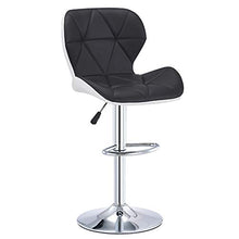 Sgabello da bar, poltrona girevole a 360 °, sgabello alto 60cm-80cm, con schienale, poggiapiedi in metallo e telaio/A / 60cm / 80cm