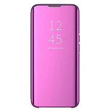 Nadoli Custodia per Xiaomi Mi 10T Lite,Chiaro Specchio Stand Protezione Libro Portafoglio Cover Custodia in Pelle Difficile PC Copertura,Rosa Rosso