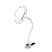 OMLTER Portatile Specchio Trucco con Clip, 360° Flessibile Cigno Collo Bellezza Specchio per Trucco E Rasatura, 3X Ingrandire Desktop Vanity Mirror con LED Luce