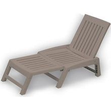 Lettino Prendisole da Giardino Pieghevole, in Resina Antiurto, Design Contemporaneo 177x30x61h (Tortora)