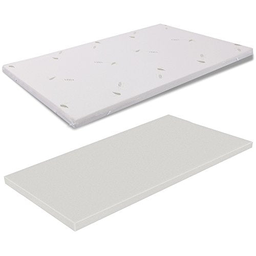 miasuite i sogni italiani Topper CORRETTORE in MEMORYFOAM per Materasso Una Piazza E Mezza 120x190 Altezza 3 CM SFODERABILE Aloe Vera
