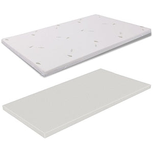 miasuite i sogni italiani Topper CORRETTORE in MEMORYFOAM per Materasso Una Piazza E Mezza 120x190 Altezza 3 CM SFODERABILE Aloe Vera