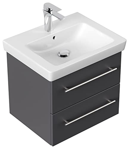 Emotion SUBWAY2-0-55CM000104DE - Lavabo con mobiletto, in legno, 55 x 45 x 44 cm, colore: Antracite