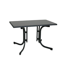 Tavolo Pieghevole Tavolo da Giardino Tavolo da Campeggio Controllo di Livello Grigio Antracite 110 x 70 x 70 cm