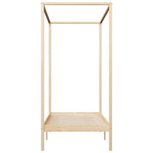 SKM Giroletto con Baldacchino 2 Cassetti in Legno di Pino 90x200 cm (31.4kg) Marrone-0345