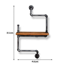 &ripiano di stoccaggio Wallboard Hanging Shelf, Soggiorno Camera da letto multifunzione Parete attrezzata Mensola in ferro battuto Legno Tubo Rack Scaffale di finitura (Color : 1#)