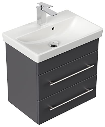 Mobile bagno con lavabo Villeroy & Boch Avento 55cm antracite satinato