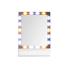 HEZHANG Specchio per il Trucco a Led Specchio per il Desktop Pieghevole Pieghevole Portatile Principessa Specchio Di Trucco Di Bellezza con Luce Di Riempimento Leero