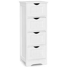 DREAMADE Armadio Multiuso, Armadio da Bagno, Mobile con Cassetti, Armadio Camera da Letto Salvaspazio, 30 x 30 x 82 cm, Bianco