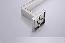 KTMK Set da Bagno in Acciaio Inox Set di 4 Articoli Portasciugamani Porta Carta Gancio Porta Accappatoio Cromo/Pennello/Finitura Nera, Nero