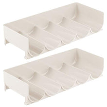 mDesign Set da 2 scaffali per bottiglie di vino impilabili – Portabottiglie in plastica per 10 bottiglie – Organizer in plastica per ogni tipo di bottiglia – beige