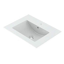Randalsa Happy mobili 60 cm | Melaminico Effetto Rovere | | 61 x 91 x 46 cm | Mobile con 2 cassetti + lavabo in Ceramica