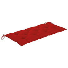 vidaXL Cuscino per Dondolo Rosso 120 cm in Tessuto