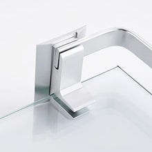 Umi. Bathroom Glass Shelf Anodized Aluminum Tempered Glass 8MM Extra Thick 2 Pack Retangular 1 Tier Storage Organizer Wall Mount Sliver, A4126A-P2