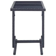 vidaXL Tavolo da Giardino Tavolino da Esterni Mobili da Giardino Arredo da Esterni Arredamento per Patio Marrone 110x53x72 cm in Vetro e Polyrattan