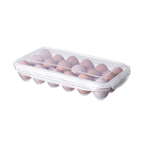 Scatola di immagazzinaggio uovo, rack uovo, stoccaggio di uova con coperchio contenitore contenitore di stoccaggio di uova coperta vassoio portatore da cucina frigorifero frigorifero uovo, 10/18 celle