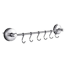 JOMOLA 43,2 CM Cucina Ventosa Portasciugamani con Ganci Scorrevoli Appendiabiti Telo Doccia Bar Organizer 6 Utensili Rimovibili Ganci