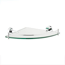 Dongyd Mensola treppiede da Bagno, mensola angolare in Vetro temperato, pensile da Parete Organize Rack 30 * 30cm