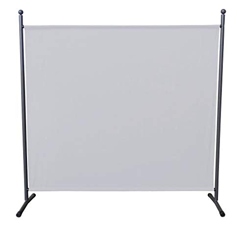 QUICK STAR Paravento da Giardino 180 x 178 cm Divisorio in Tessuto Balcone Protezione della Privacy Bianco