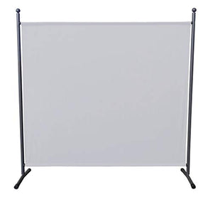 QUICK STAR Paravento da Giardino 180 x 178 cm Divisorio in Tessuto Balcone Protezione della Privacy Bianco