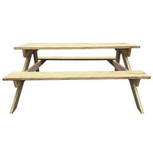 lahomie Tavolo con panche da PIC-nic in Legno, Tavolo da Picnic con 2 panche Integrato alla Struttura in Legno massello Robusto 150x135x71,5