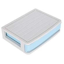 Jadeshay Scatola di immagazzinaggio Tipo di cassetto a Un Solo Strato Toilette Scatola cosmetica Desktop Storage Organizer per Camera da Letto Domestica(Blu)