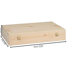 Stefanelli Cassetta Classica in legno di pino, può contenere fino a 6 bottiglie cm 52x34x9 (art 316)
