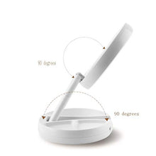 WM Specchio di Trucco Portatile Piccolo Specchio Rotondo LED Specchio Il Trucco della Lampada Pieghevole Specchio Rotante di 360 Gradi mirror-10.20