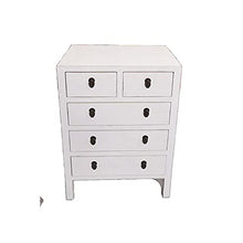 ETNIC ART Etnicart - Cassettiera bianca con 6 cassetti-70x96x47-Mobile in legno per ingresso soggiorno cucina bagno e camera