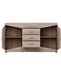 Homeface Diamond Sideboard 83-03 - Armadio per soggiorno, cassettiera / parte frontale / corpo: Sonoma Truffel / 2 ante, 4 scomparti, 3 cassetti, 151,3 x 84 x 39,9 cm, design moderno