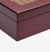 DPLQX Caja de cigarros, Finestra di Vetro Trasparente Durevole Buona Tenuta Portatile humidor per sigari ammezzati Risparmia Spazio Viaggi e trasporti,Brown_260x223x65mm/10x9x3in