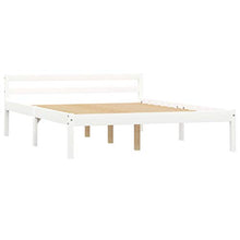 FAMIROSA Giroletto con 2 Cassetti Bianco in Massello di Pino 140x200 cm-0417