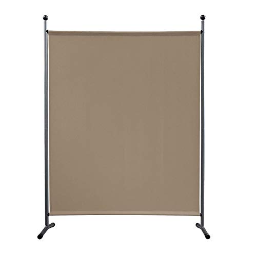 QUICK STAR Paravento da Giardino 150 x 190 cm Divisorio in Tessuto Balcone Protezione della Privacy Beige