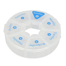 HEALLILY Organizzatore Settimanale di Pillole - Astuccio per Pillole Rotondo Portatile da 2 Pezzi Scatola per Pillole Senza Bpa per Il Lavoro in Farmacia