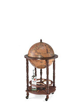 Zoffoli - Mappamondo Bar da Terra Enea, Portabottiglie, Legno, Fatto in Italia, 50 x 50 x h 90 cm