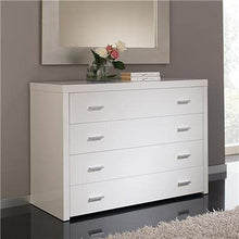 Novomeble - Cassettiera per adulti, design laccato, colore: Bianco Telma