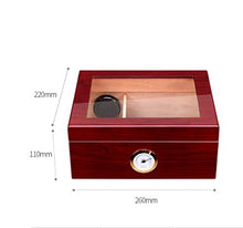 DPLQX Caja de cigarros, sigari armadi Versatilità Durevole Buona Tenuta Portatile Humidor per sigari Finestra di Vetro Trasparente Risparmia Spazio,Brown_260x220x110mm/10x9x4in