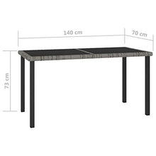 Tidyard Set da Pranzo da Giardino con Cuscini in Polyrattan 5 pz Set da Giardino Tavolo e Sedie in Rattan Tavolo Rettangolare e 4 Sedie,Set Mobili da Giardino in Polyrattan