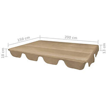 E E-NICES Baldacchino di Ricambio per Dondolo da Giardino Talpa 226x186cm