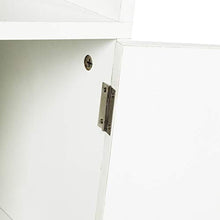Mobiletto da bagno a colonna con specchio, Mobiletto a colonna per bagno indipendente Cassettone bianco, Mobiletto stretto, 28,8 x 29,8 x 179,5 cm